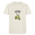 Men’s Premium T-Shirt-  CIAO AMORE- vespa scooter vert Italien vintage unisexe - off white