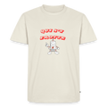 Men’s Premium T-Shirt/humour seringue "QUI S'Y FROTTE", style fun et piquant. - off white