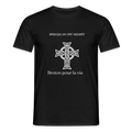 Men's T-Shirt /BREIZH DANS MON CŒUR /breton pour la vie -style celte - black