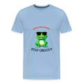 Men’s Premium T-Shirt/SUNNY DAYS AHEAD -STAY GROOVY  grenouille Rétro t-shirt - sky